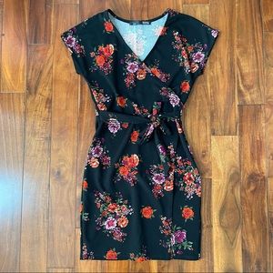 Black floral dress